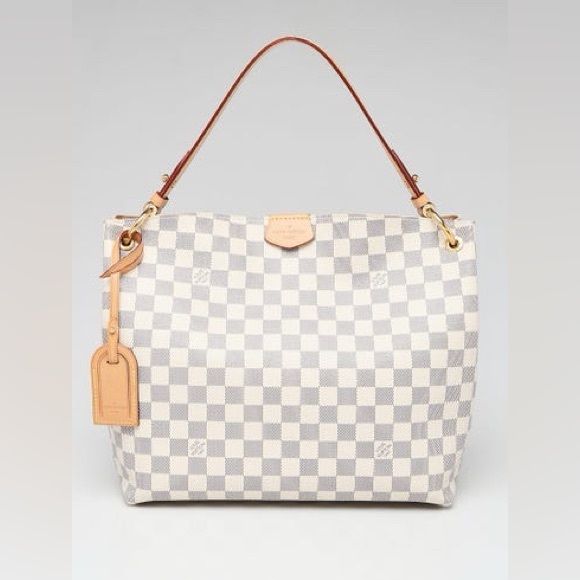 Louis Vuitton Graceful MM Damier Azur Hobo Bag Authentic EUC - Picture 14 of 16